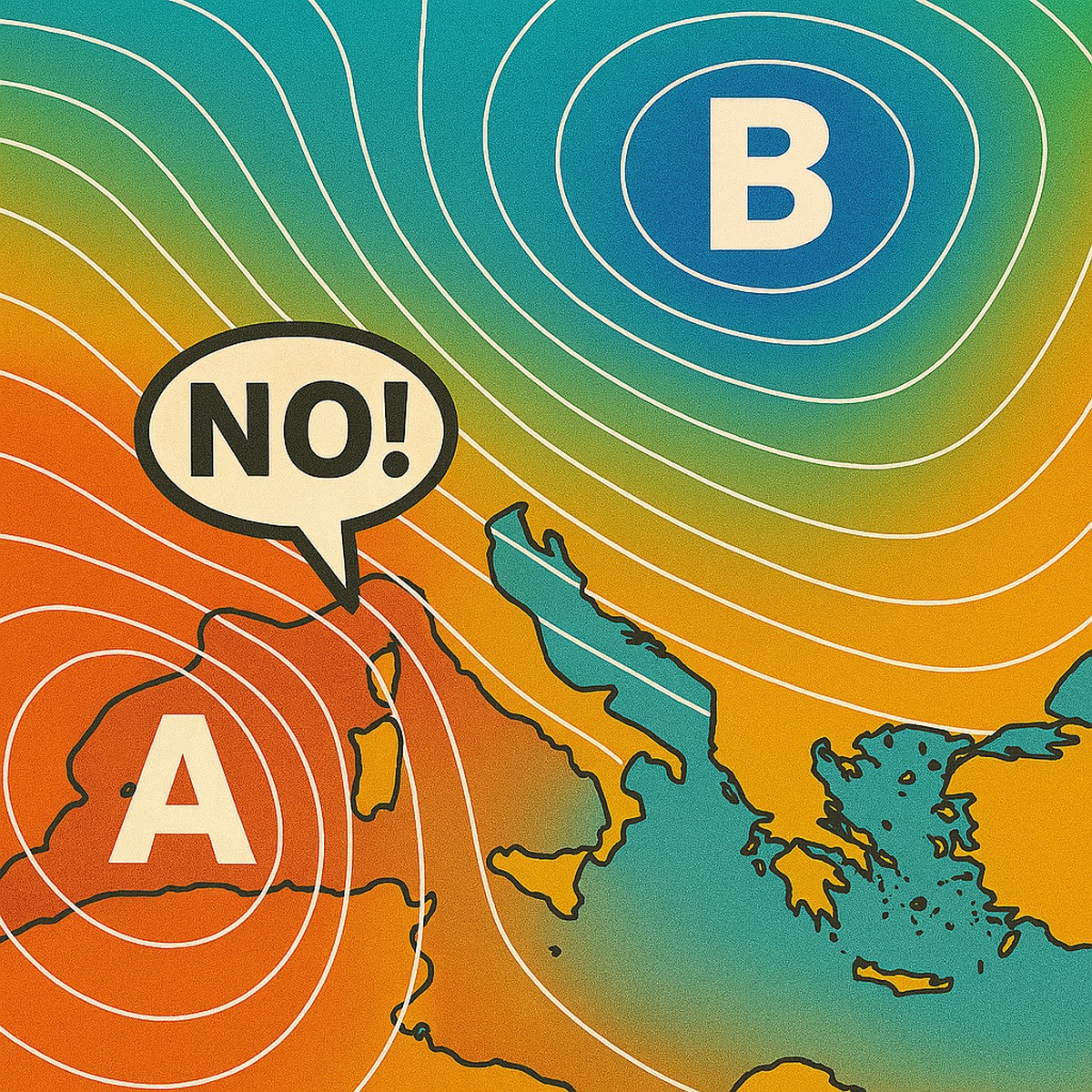 L'anticiclone si oppone all'intervento delle correnti fresche: mappa prevista per il 18 maggio.