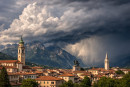 Belluno sotto il temporale mercoledì 20 maggio