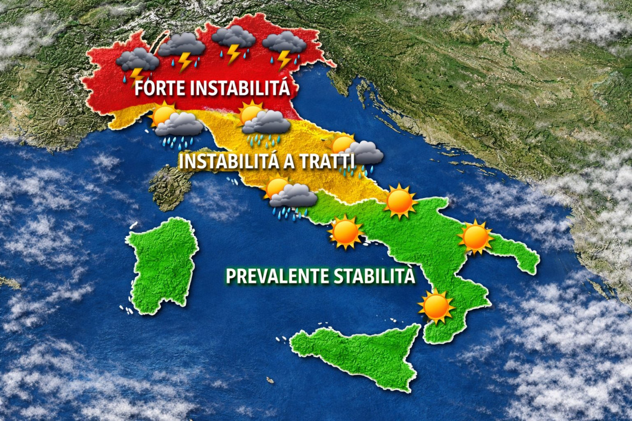 Un CICLONE in Europa fino al 15 maggio: 332mm di pioggia su una zona d’Italia
