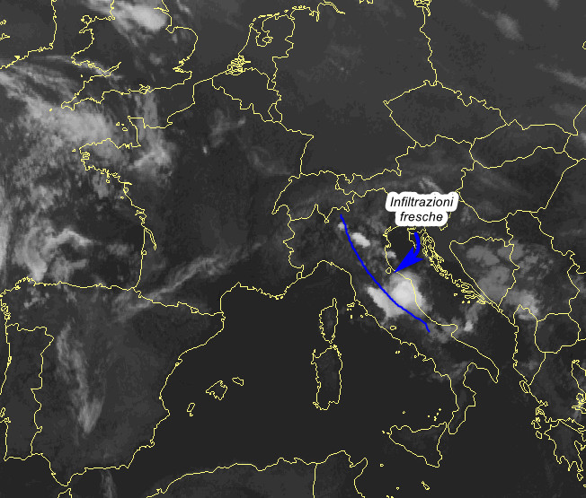 immagine satellitare delle ore 7.30 di giovedi 28 maggio