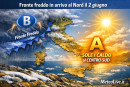 Possibile transito di un fronte freddo sul nord Italia tra il 2 e il 3 giugno
