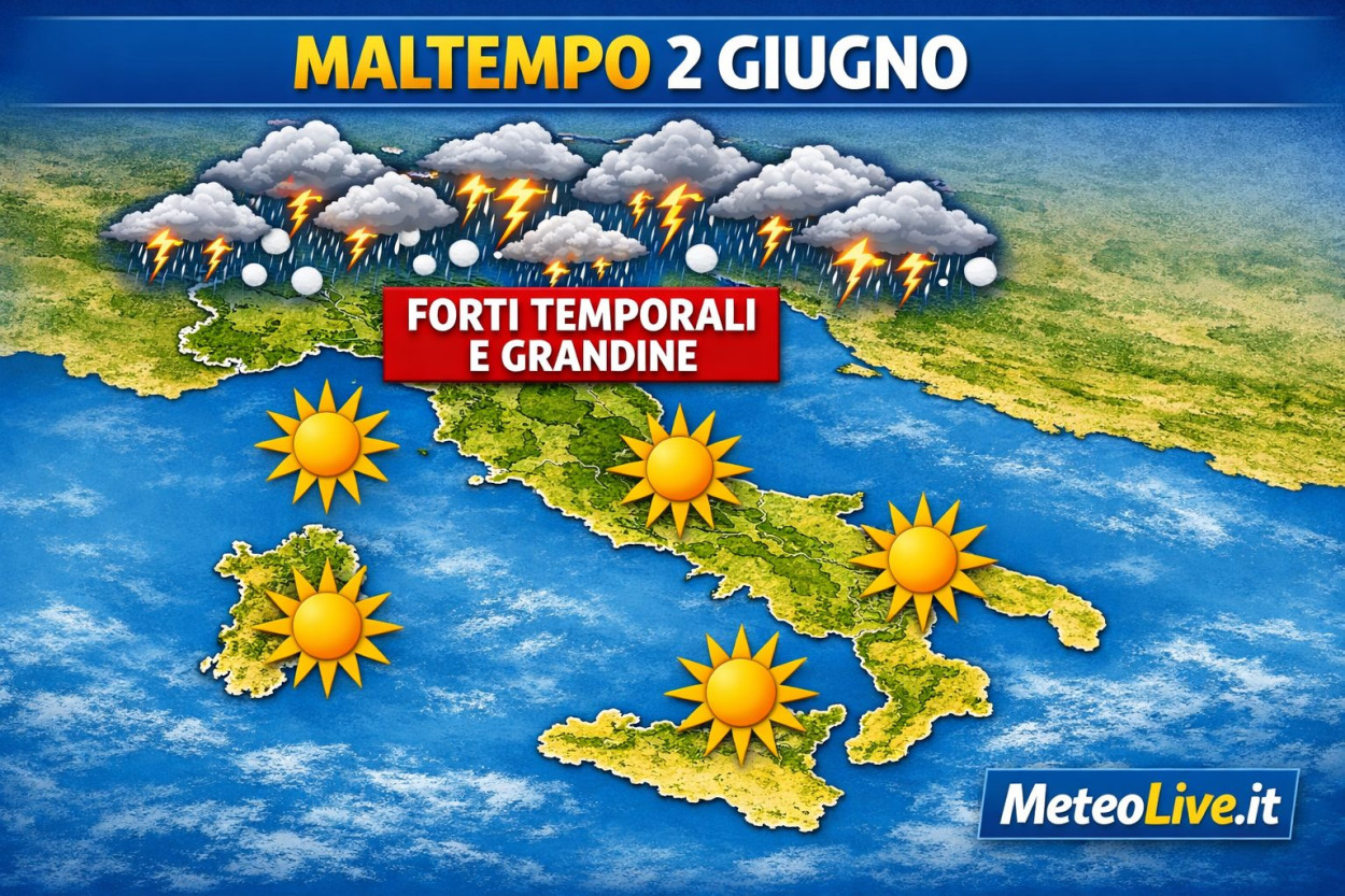 Ponte del 2 giugno funestato dai TEMPORALI: ecco dove e quando Il maltempo del 2 giugno