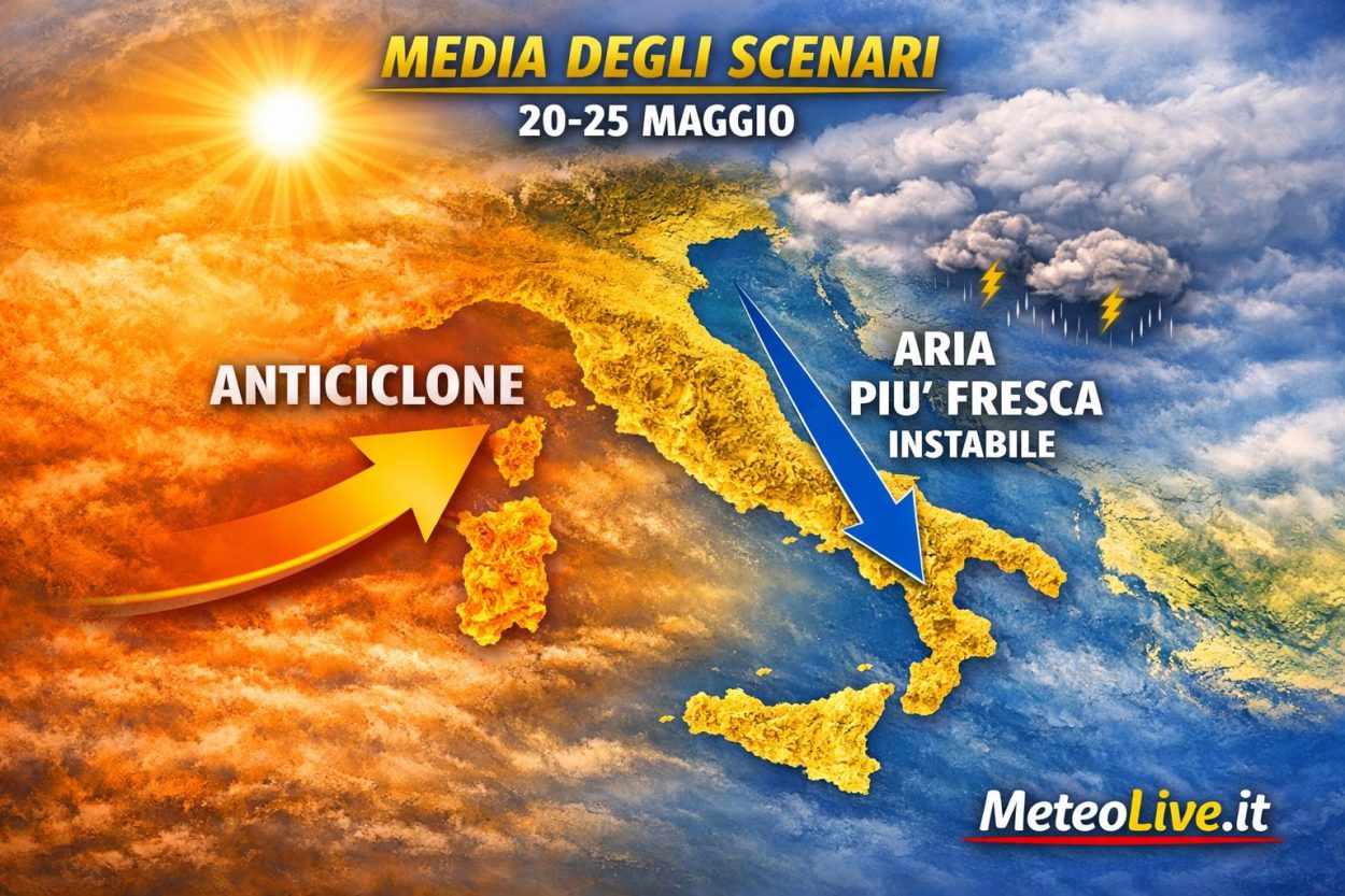 instabilit&agrave;, che la media degli scenari della stragrande maggioranza dei modelli, inquadra soprattutto in Adriatico e al sud