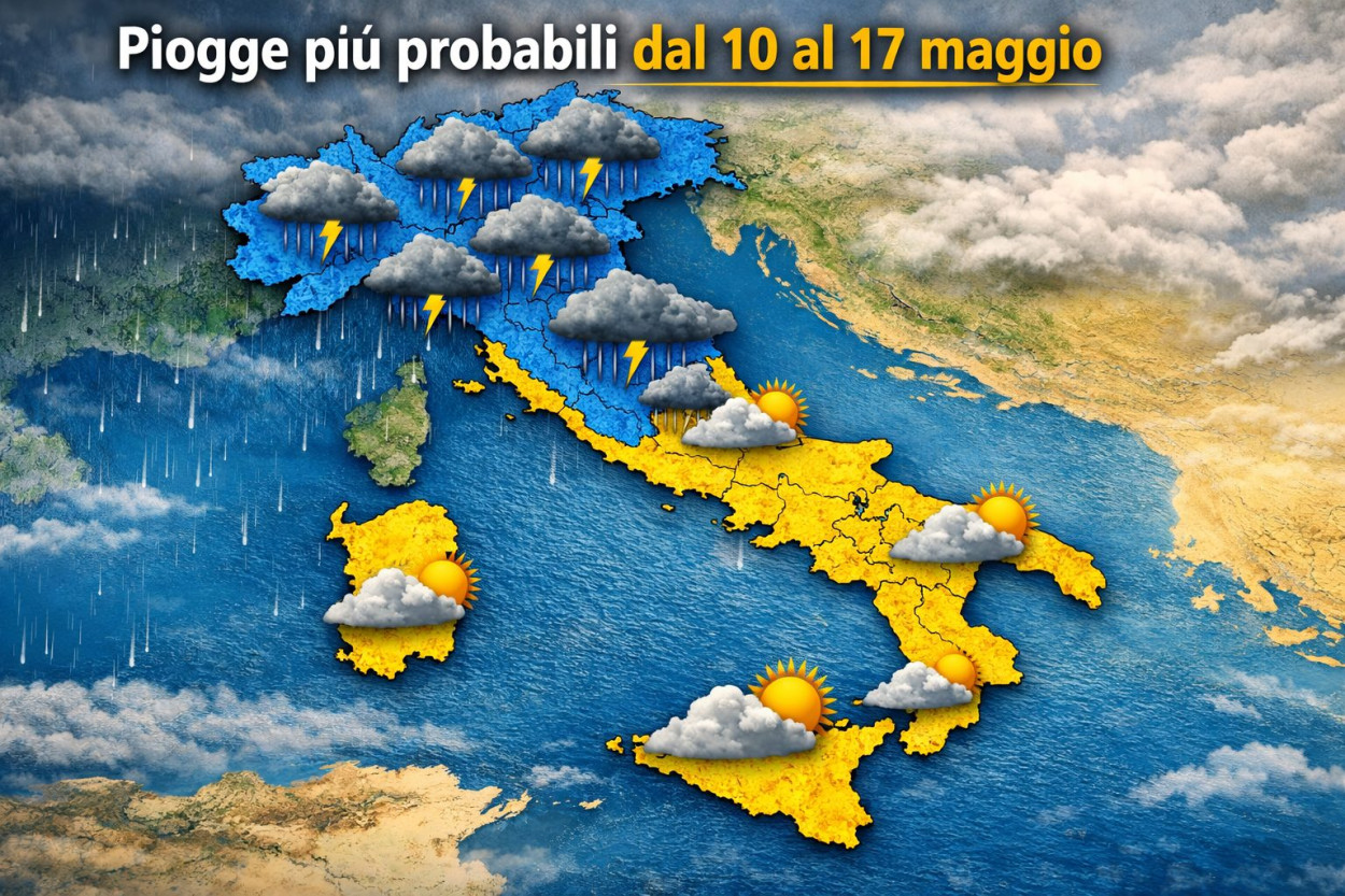 MALTEMPO in vista a più riprese, il peggiore a metà maggio