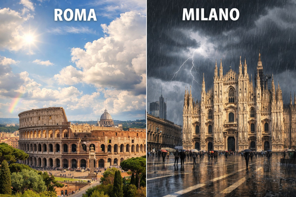Roma e Milano a confronto, tutta la PIOGGIA sino al 16 maggio