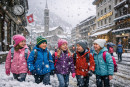 Forte nevicata fuori stagione stamane a St.Moritz