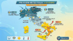 La mappa che riassume il tempo previsto tra l'1 e l'8 giugno in Italia.