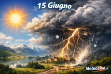 temporali in arrivo anche lunedì 15 giugno su alcune zone.