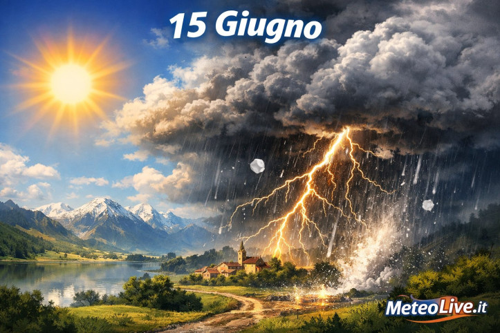 Nuova scarica di TEMPORALI lunedì 15: le regioni colpite temporali in arrivo anche lunedì 15 giugno su alcune zone.