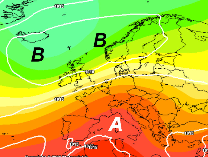 media degli scenari del modello GFS elaborata su base grafica Meteociel e valida per giovedi 18 giugno