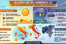 improvvisi temporali tra il tardo pomeriggio e la sera lungo la catena alpina e a sprazzi anche sull’Appennino