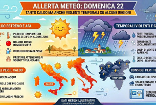improvvisi temporali tra il tardo pomeriggio e la sera lungo la catena alpina e a sprazzi anche sull’Appennino