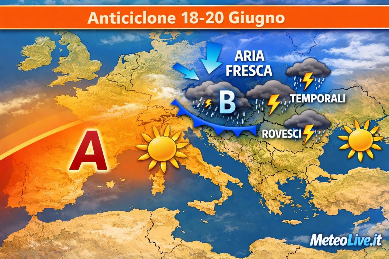 Il modello GFS non vede l’anticiclone così potente dopo il 15 Infiltrazioni fresche in vista secondo GFS per il 18-20 giugno
