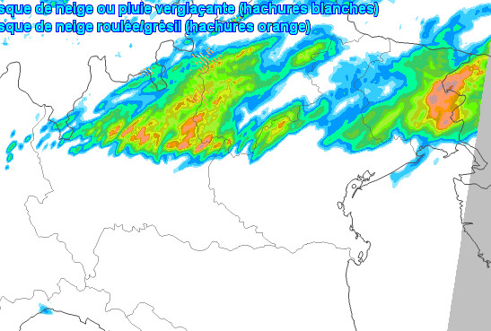 previsione del modello AROME incentrata per le ore 5 di mercoledì 10 giugno