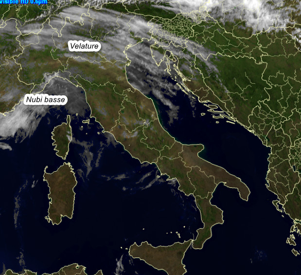 immagine satellitare nel campo del visibile delle ore 8.30 di domenica 14 giugno