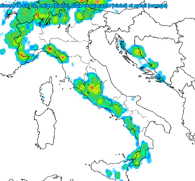 accensione dei temporali tra le 14 e le 17 di lunedi 29 giugno