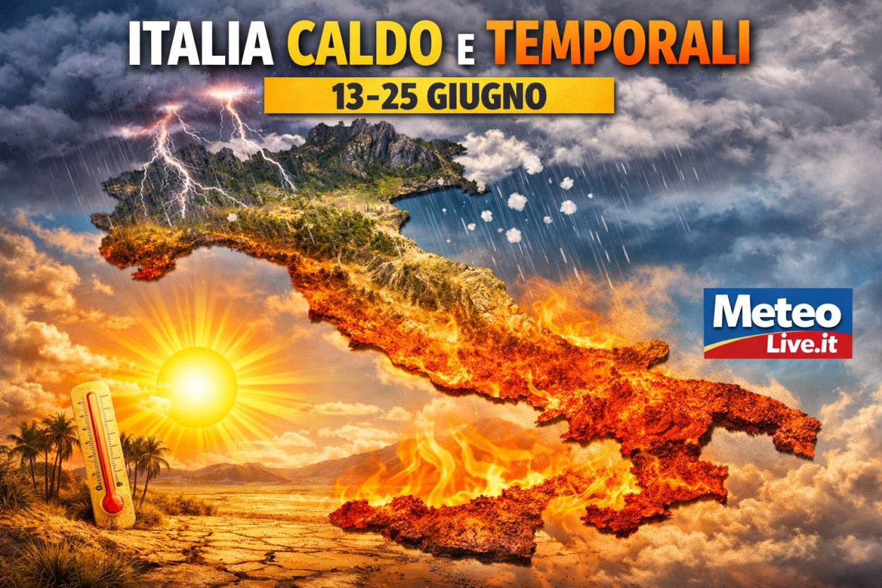 METEO: da sabato 13 vampate calde e scodate temporalesche Italia tra caldo e temporali.