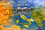 L'affondo della saccatura prevista per giovedì 11 giugno.
