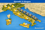 I temporali di giovedì 11 giugno.