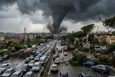 La ricostruzione dell'evento estremo di oggi sulla Capitale.