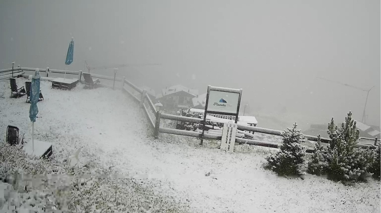 Nevica stamane a Trepalle.