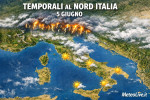 Venerdì 5 giugno temporali in spostamento sul nord-est.
