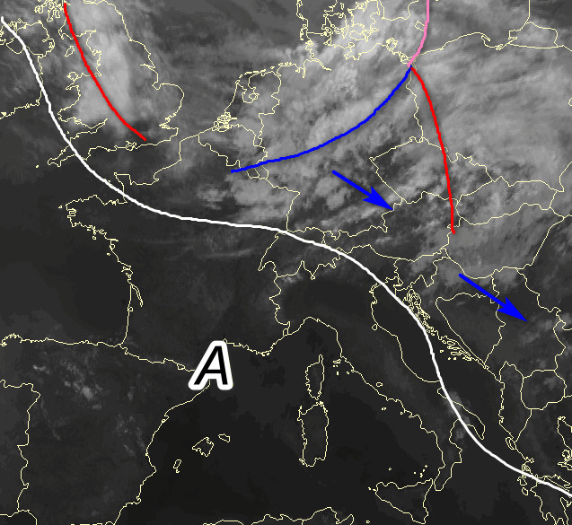 immagine satellitare delle ore 7.30 di questa mattina