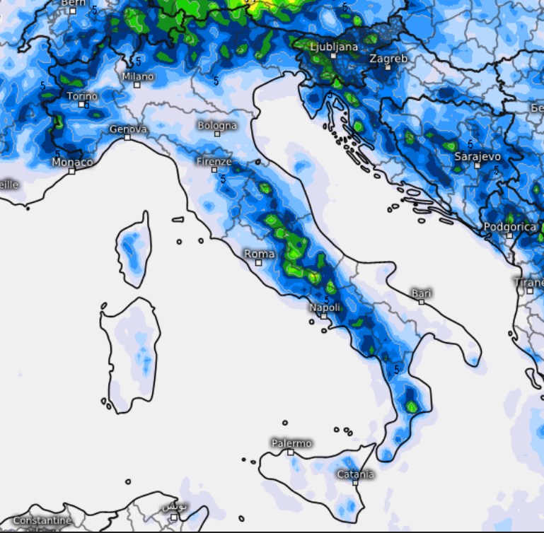 punto di vista del modello ECMWF