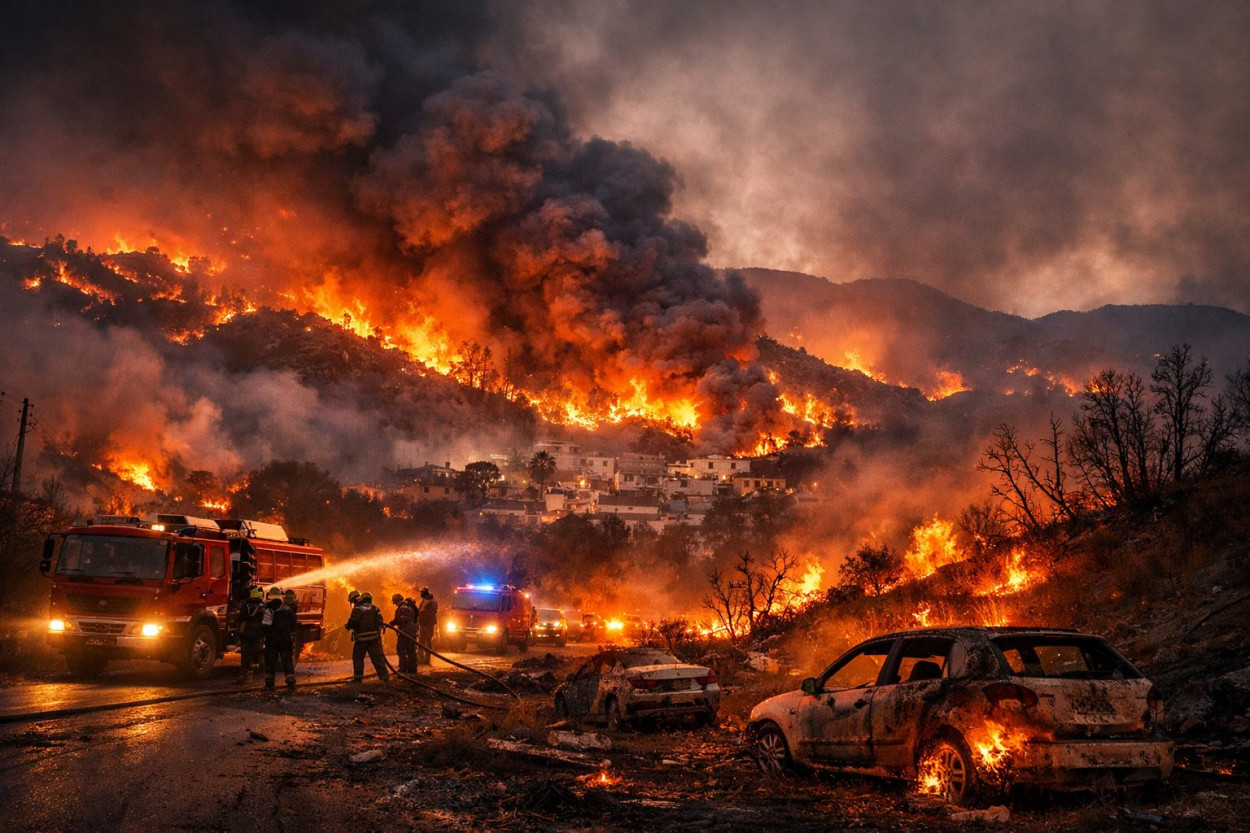 Incendio devastante in Andalusia: almeno 12 vittime (video shock) Il devastante incendio in Andalusia.