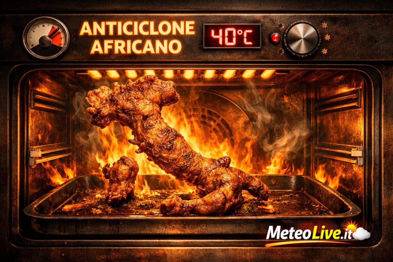 L’anticiclone africano cuoce l’Italia nel forno CALDO ma… Il caldo estremo cuocerà l'Italia come un pollo arrosto.