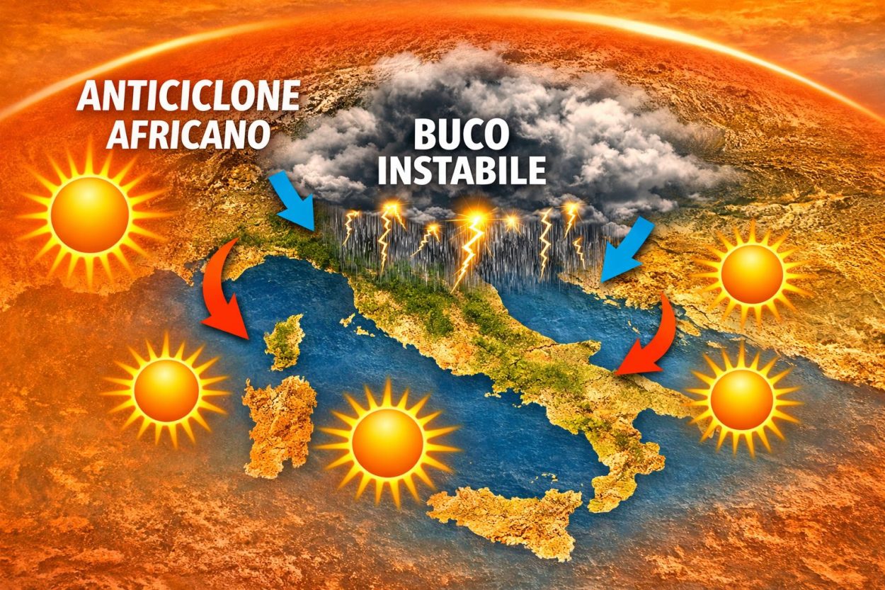 La sintesi temporalesca di domenica 12 luglio secondo MeteoLive.it