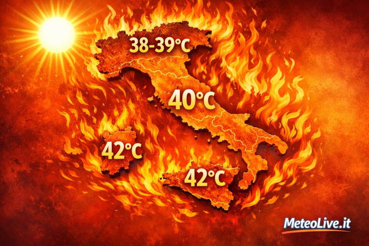 Caldo estremo atteso sull'Italia anche in agosto.