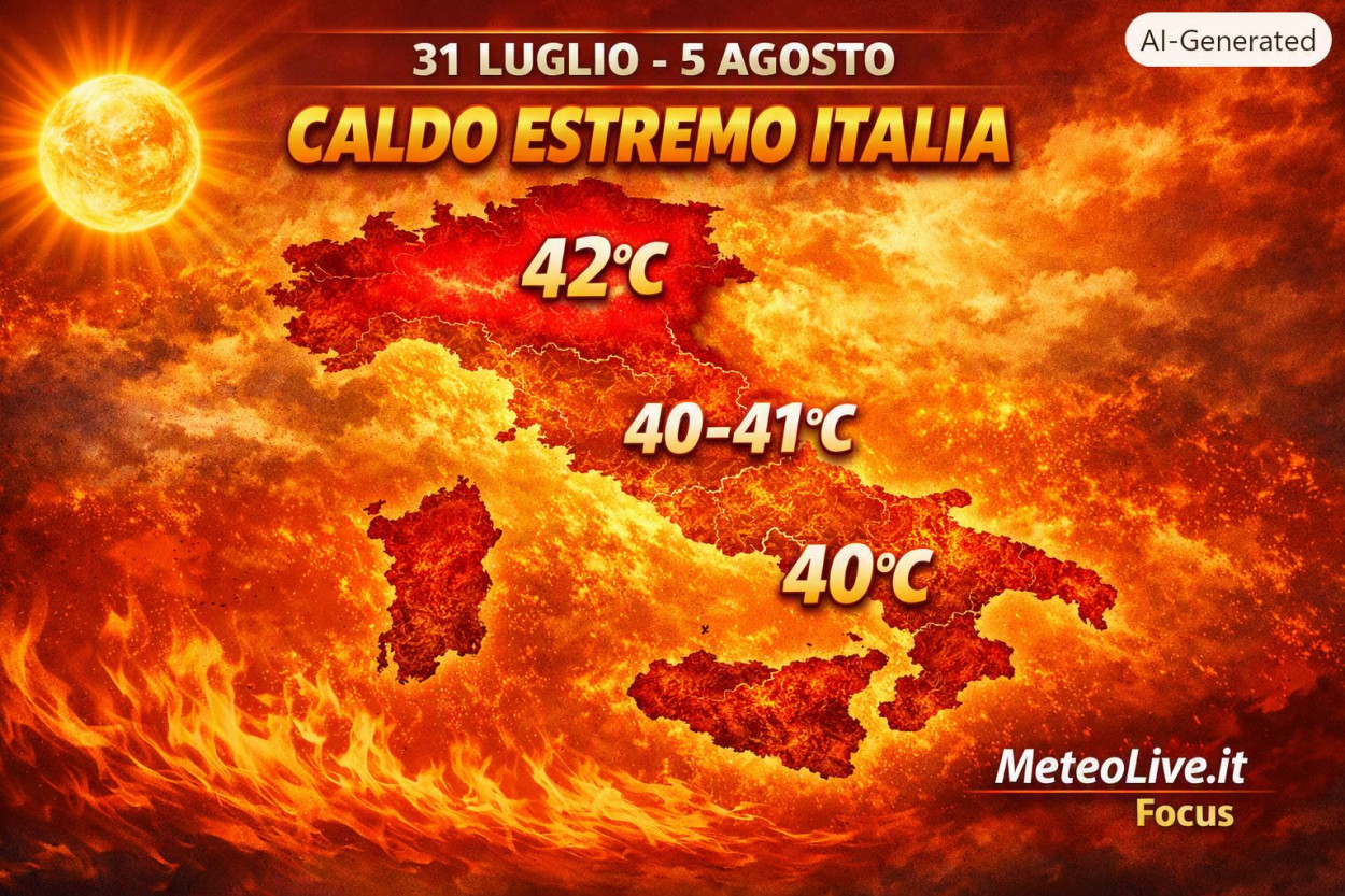 Il gran caldo in arrivo tra fine luglio ed inizio agosto.