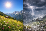 Caldo estremo, poi nubifragi a partire dalle Alpi.