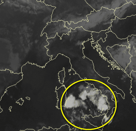 ultima immagine satellitare delle ore 7