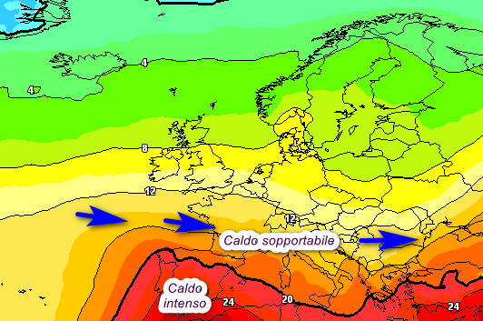 media degli scenari del modello GFS elaborato su base grafica Meteociel