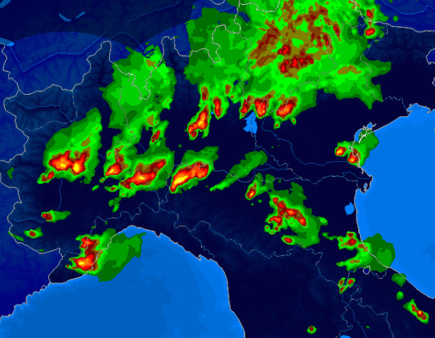  temporali intensi e grandinate nei pressi di Torino, Asti, Alessandria e Tortona