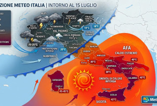 Guardate cosa potrebbe accadere dal 15 luglio in poi, specie al nord.