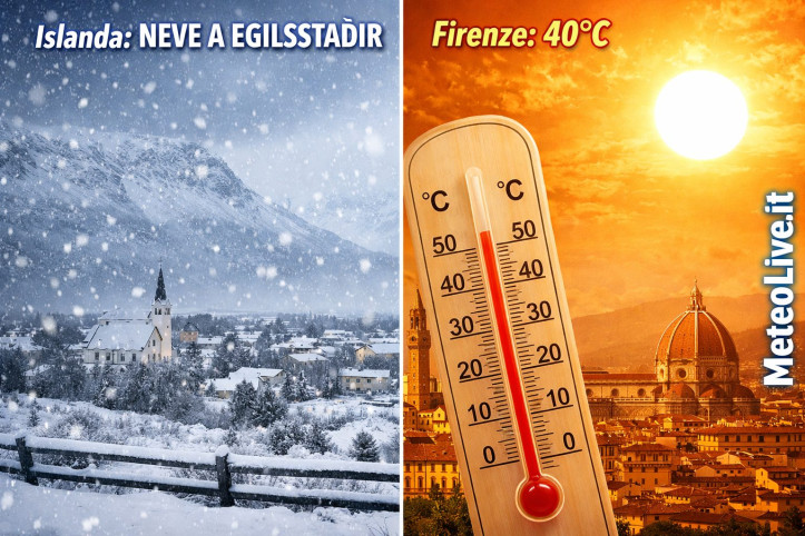 Agosto: esordio con la NEVE su una nazione, 40°C nel Mediterraneo Agosto in Europa esordirà con la neve ma anche con i suoi 40°C.