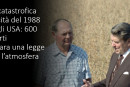 Il Presidente Reagan valuta i danni della grande siccità del 1988.