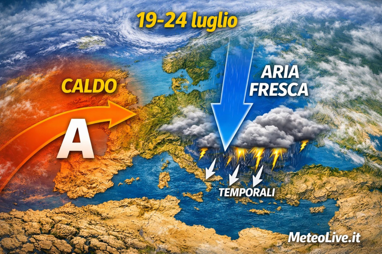 Rinfrescata in vista a suon di temporali e vento, ma… Cambiano lo scenario sull'Italia per alcuni giorni.