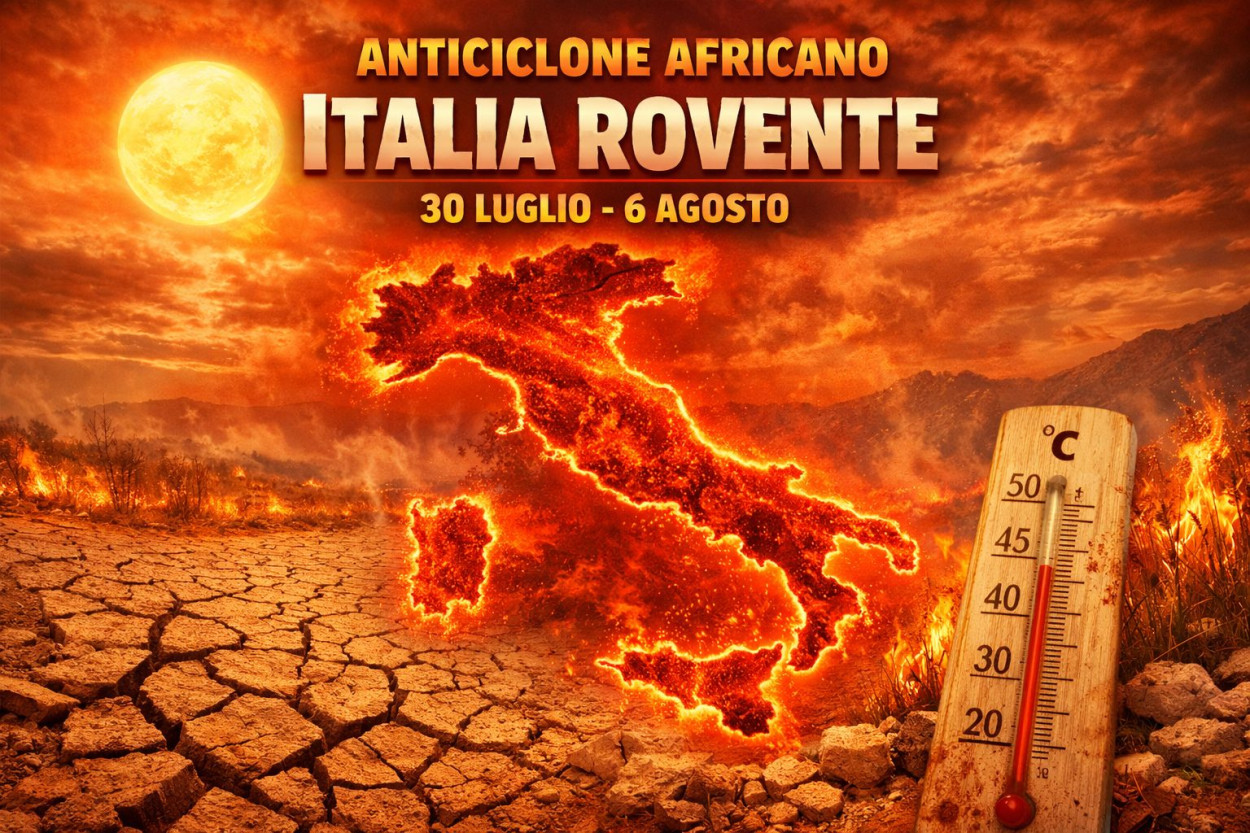 Le mappe fanno paura: fino a 42°C in Valpadana da fine luglio Italia rovente dal 30 luglio al 6 agosto.