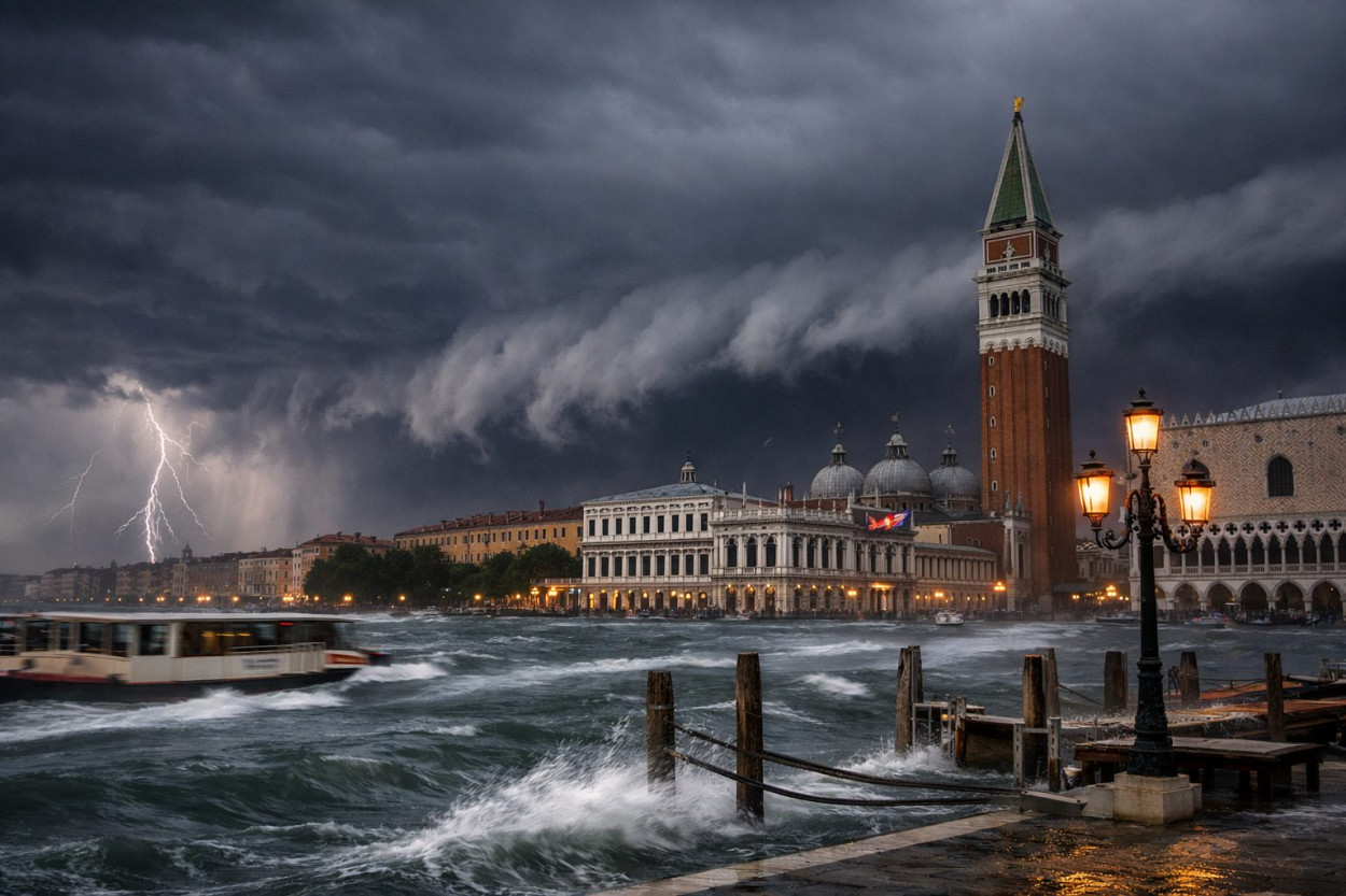 Aria fresca sfonderà dal 19 luglio: le regioni coinvolte Temporale in arrivo a Venezia.