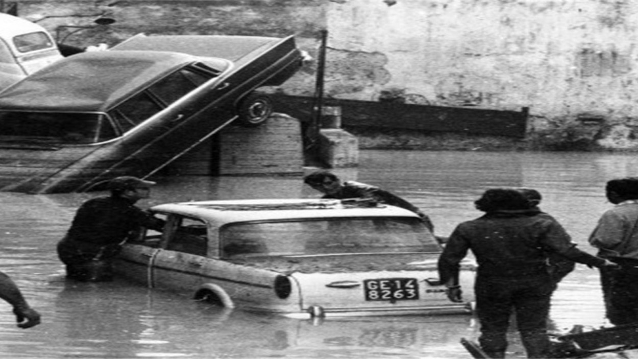 Genova: l’alluvione del 70 ad inizio autunno Alluvione a Genova.