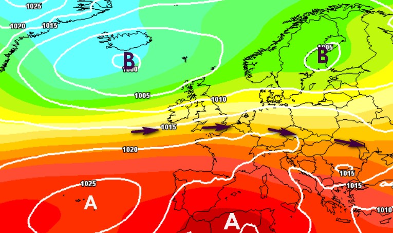 media degli scenari prevista dal modello GFS su base grafica Meteociel prevista per il 2 settembre