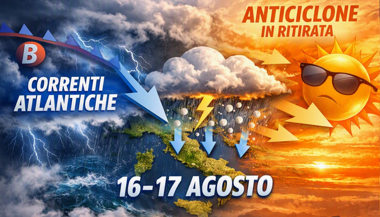 TEMPORALI ad ondate da domenica 16 con caldo in ritirata Attacco all'estate dal 16-17 agosto.