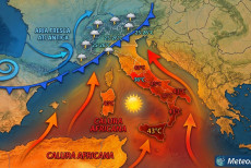 Il tentativo di sfondamento dei temporali tra venerdì 28 e sabato 29 agosto.