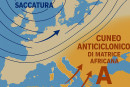 Mappa barica molto insidiosa che riassume la situazione prevista tra il 20 e il 25 agosto.
