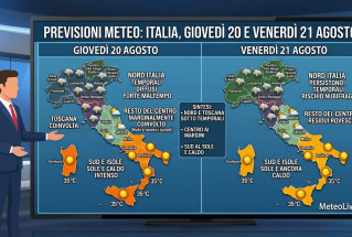 Meteo Italia 20-21 agosto.