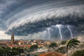 Rischio di violenti nubifragi ad ondate sull'Italia